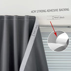 Magic Tape Stick On Curtains Window Shades Pull Down Blackout Window Cover - Image 8