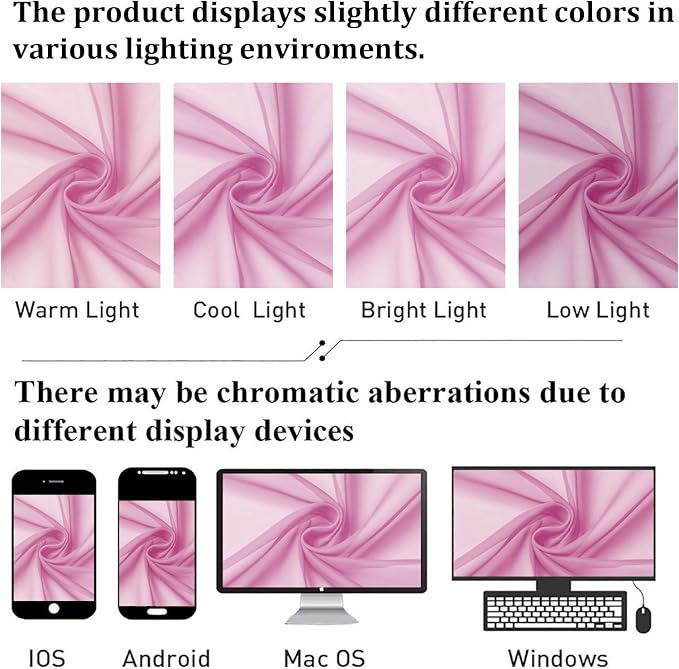 Lecloud Light Pink Sheer Curtains 84 Inches Long 2 Panels Set, Dual Rod Pocket - Image 6