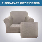 H.VERSAILTEX Stretch Chair Slipcovers 2 Pieces Armchair Cover Furniture - Image 3