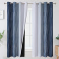 Estelar Textiler Full Room Darkening Greyish White and Navy Blue Blackout by ESTELARTEXTILER