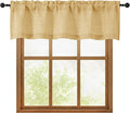 OWENIE Gold Valances for Windows 1 Pcs, Light Filtering Textured Farmhouse by OWENIE