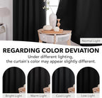 Deconovo Blackout Curtains, Thermal Insulated, W52 x L108 2 Panels, Back Tab - Image 6