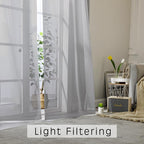 OVZME Grey Sheer Curtains - Image 5