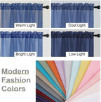 Sheer Curtains 84 Inches Long 2 Panels Set - Image 7