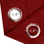 LEMOMO Blackout Curtains 52 x 90 Inch Long Red Curtains Set of 2 Panels Room - Image 5