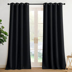 NICETOWN Blackout Curtains Grommet 2 Panels Black Drapes 95Inches Long by NICETOWN