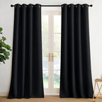 NICETOWN Room Darkening Draperies Curtains Panels, 2 Panels Black W52 x L96 by NICETOWN