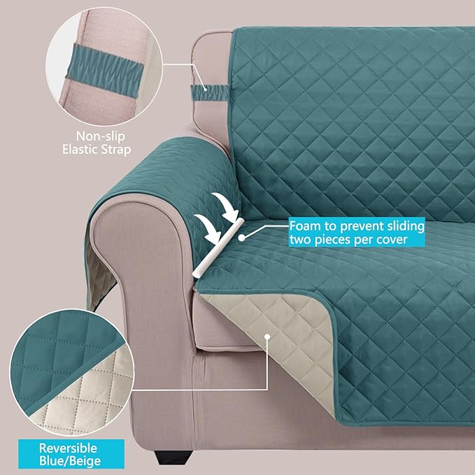 U-NICE HOME Recliner Chair Covers Reversible Chair Cover Pet Covers - Image 3