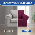KEKUOU Stretch Single Sofa Slipcover 1 Piece Couch Sofa Cover Furniture - Image 7