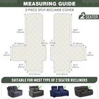 TAOCOCO 100% Waterproof Loveseat Recliner Covers 2 Seater, Split Loveseat Covers - Image 2