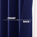 NICETOWN Royal Blue Blackout Kitchen Curtains - Image 5