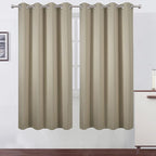 LEMOMO Beige Thermal Blackout Curtains/52 x 72 Inch/Set of 2 Panels Room by Lemomo