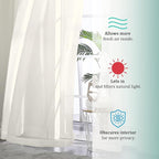 OWENIE Sheer Curtains Ivory 144 inch Extra Long, Elegant and Airy Drapes - Image 7