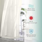 OVZME Ivory Sheer Curtains 90 Inches Long 2 Panels - Image 7
