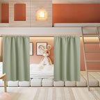 RYB HOME Half Curtain Tiers 36 inch Length, Rod Pocket Summer Heat Blocking by RYBHOME