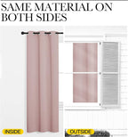 NICETOWN Modern Blackout Curtains Noise Reducing, Blush Pink, 2 Panels - Image 5