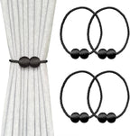 Melaluxe 4 Pack Magnetic Curtain Tiebacks, Decorative Curtain Holdbacks by Melaluxe
