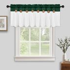 FRAMICS Farmhouse Valance Curtains, Boho Cotton Linen Kitchen Valance, Country by FRAMICS