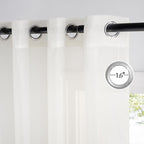 NICETOWN Sheer Curtains for Living Room 96 inches Long, Grommet Casual Style - Image 2
