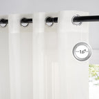 NICETOWN Natural Voile Sheer Bedroom Curtains 84 Inches Long, Grommet Airy & - Image 2