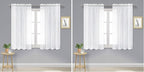 DWCN White Sheer Curtains Semi Transparent Voile Rod Pocket Curtains by DWCN