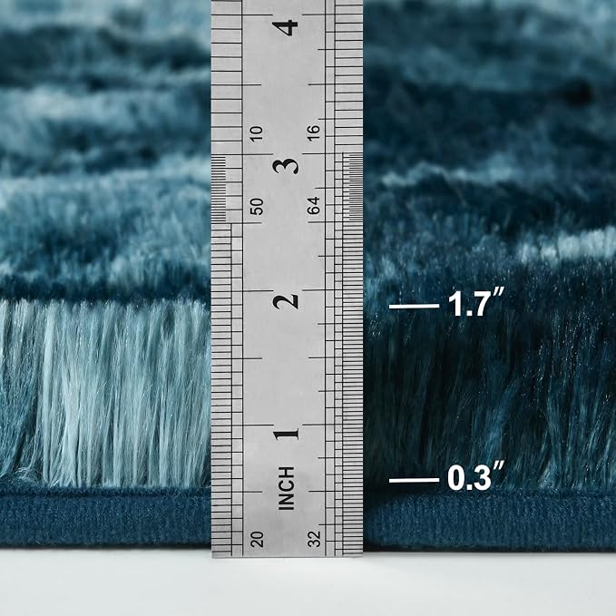 Deerhoo Shag Area Rug, 4 X 6 Tie-Dyed Plush Fuzzy Rugs - Image 2