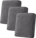 H.VERSAILTEX Velvet Stretch Couch Cushion Cover Plush Cushion Slipcover by HVERSAILTEX