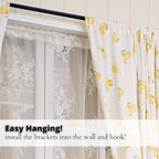 Yafa Home Fashion Heavy Duty Single Standard Adjustable Curtain Rod Hardware - Image 5