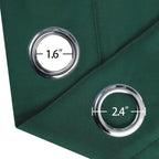 LEMOMO Blackout Curtains 52 x 90 Inch Long Dark Green Curtains Set of 2 Panels - Image 5