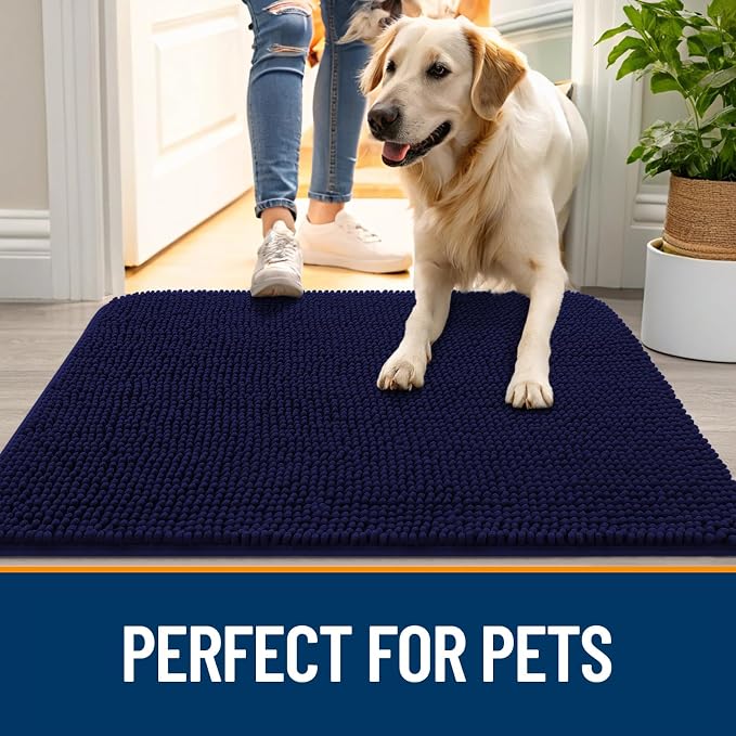 OLANLY Dog Door Mat for Muddy Paws 70x35, Absorbs Moisture and Dirt, Absorbent - Image 6