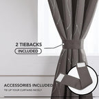 Deconovo Blackout Curtains, Thermal Insulaed Soundproof Drapes, Wave Dots - Image 4