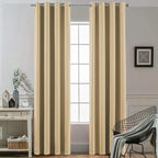 Yakamok Beige Blackout Curtains 84 Inches Length Thermal Insulated Light by Yakamok