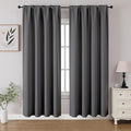 CUCRAF Light Grey Blackout Curtains 72 inch Length 2 Panels Set, Rod Pocket by CUCRAF