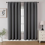 CUCRAF Light Grey Blackout Curtains 72 inch Length 2 Panels Set, Rod Pocket by CUCRAF