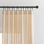 Joydeco Linen Curtains 108 Inch Length 2 Panel Sets, Light Filtering Curtains - Image 4