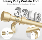 Modern Gold Curtain Rods 2 Pack - Image 3