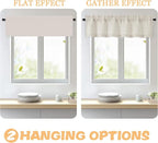 OWENIE Natural Valances for Windows 1 Pcs, Light Filtering Textured Farmhouse - Image 5