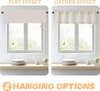 OWENIE Natural Valances for Windows 1 Pcs, Light Filtering Textured Farmhouse - Image 5