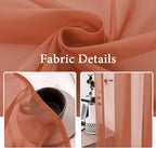 MIULEE 2 Panels Solid Color Sheer Window Curtains Elegant Window Voile Fall - Image 3