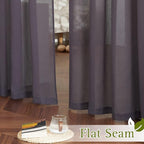 NICETOWN Linen Curtains for Bedroom, Grommet Semi Sheer Privacy - Image 6
