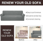 U-NICE HOME 4 Seater Stretch Couch Cover Sofa Cover Washable Sofa Slipcover - Image 5