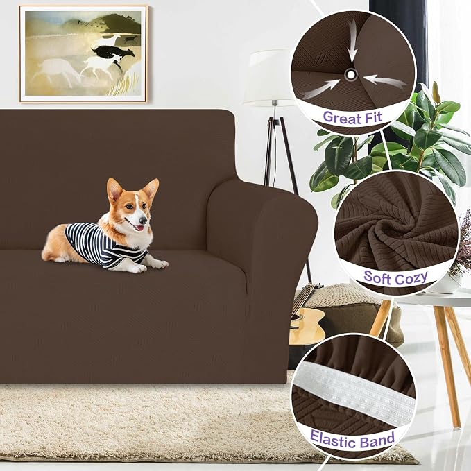 ZNSAYOTX Chair Cover with Arms, New Striped Sofa Chair Covers - Image 4