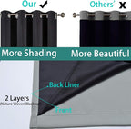 Yakamok 100% Blackout Curtains 84 Inches Long, 2 Thick Layers Heat and Full - Image 5