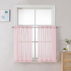 Chyhomenyc Sheer Curtains 24 Inch Length, Small Window Curtains by Chyhomenyc