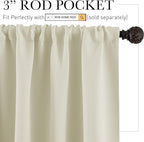 RYB HOME Curtains for Bedroom Living Room 72 inches Long, Thermal Insulated - Image 2