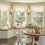 jinchan Linen Stripe Valance for Window 16 Inch Modern Rustic Farmhouse Valance - Image 5