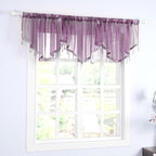 Molaxhome Swag Curtain 51 inch Length Rod Pocket Scalloped Curtain Valance - Image 3