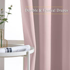 NICETOWN Blush Pink Short Curtains - Image 5