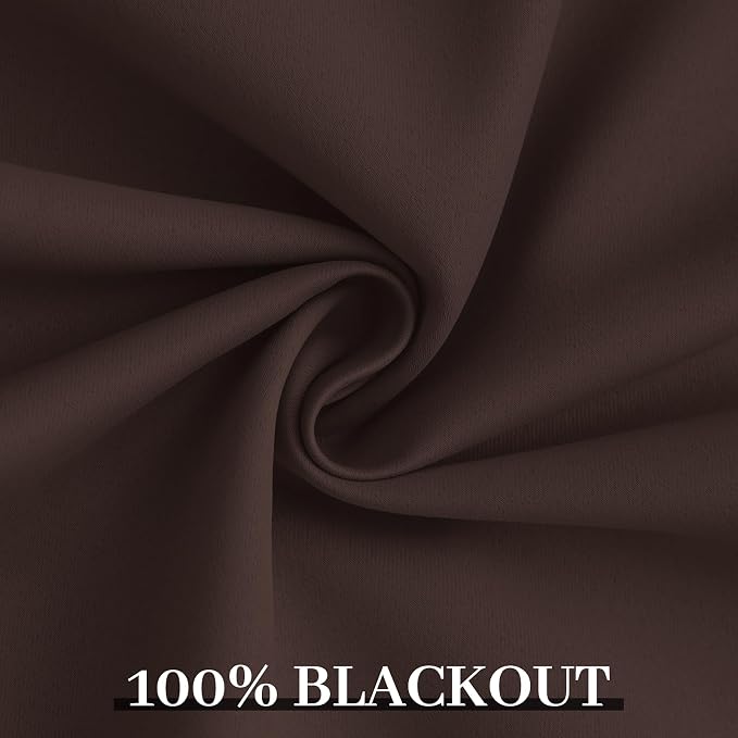 Yakamok Room Darkening 100% Blackout Curtains Grommet Window Treatments - Image 6