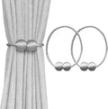 Melaluxe 2 Pack Magnetic Curtain Tiebacks, Decorative Curtain Holdbacks by Melaluxe